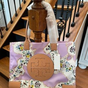 Tory Burch pink porcelain floral tote NWT